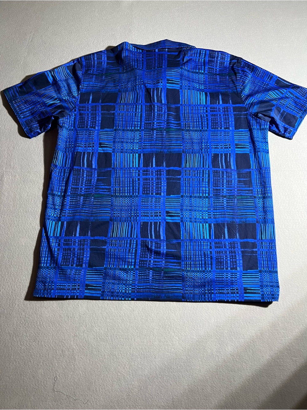 Bugatchi Blue Grid-Pattern Polo - Picture 4 of 6